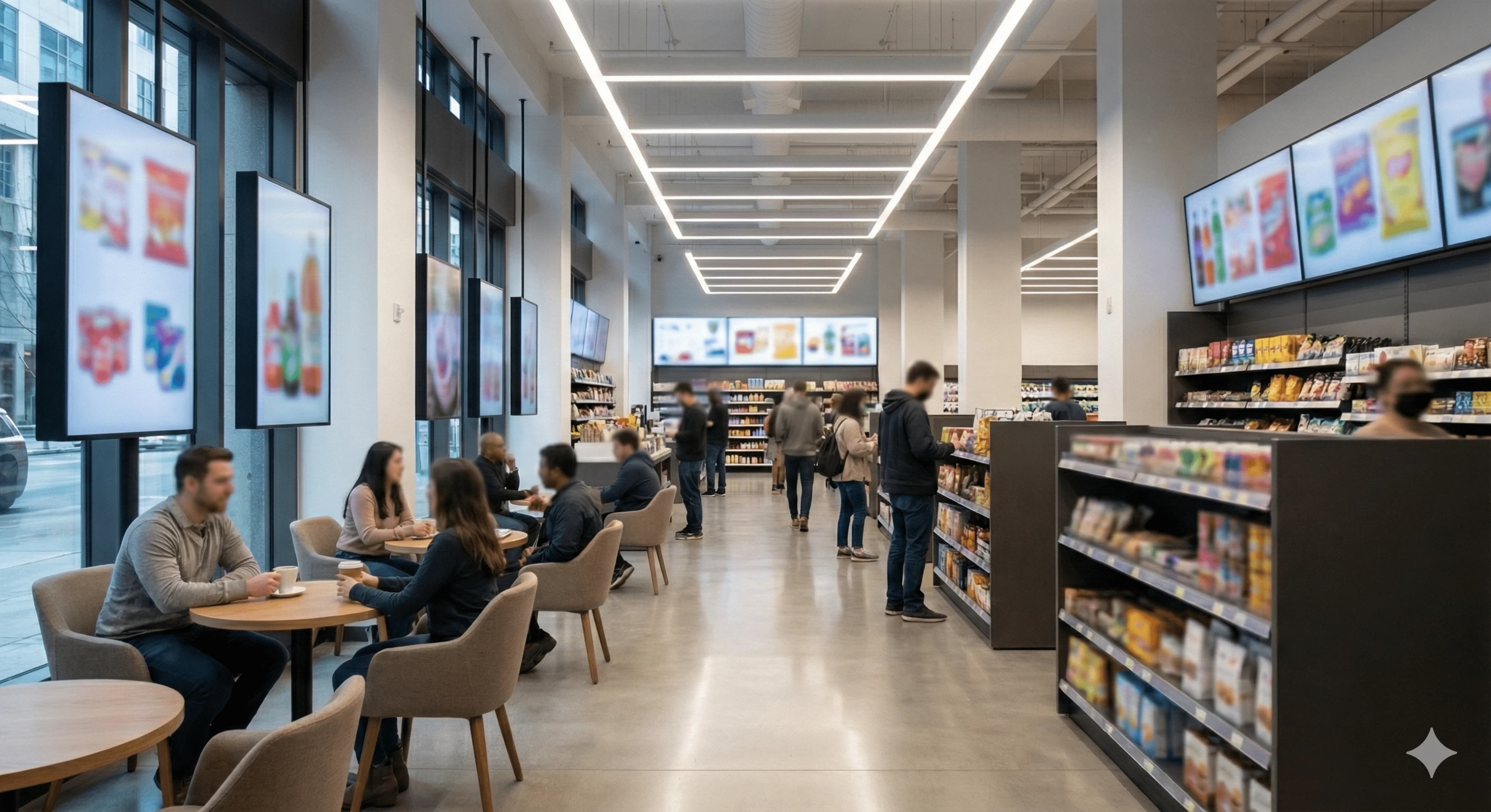 Managed digital screens at a UAE retail location — YALLASCREENS network